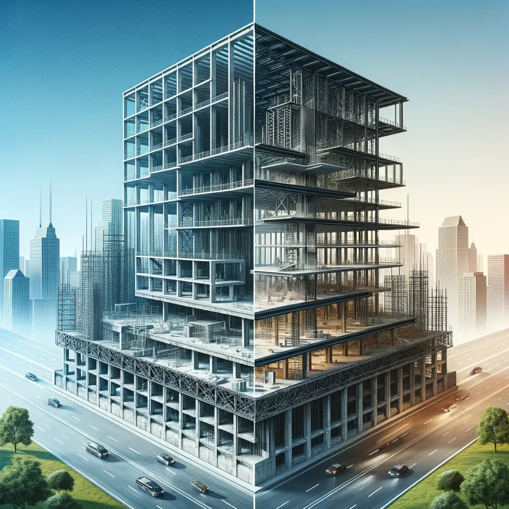 AI-optimised concrete and steel structure concept